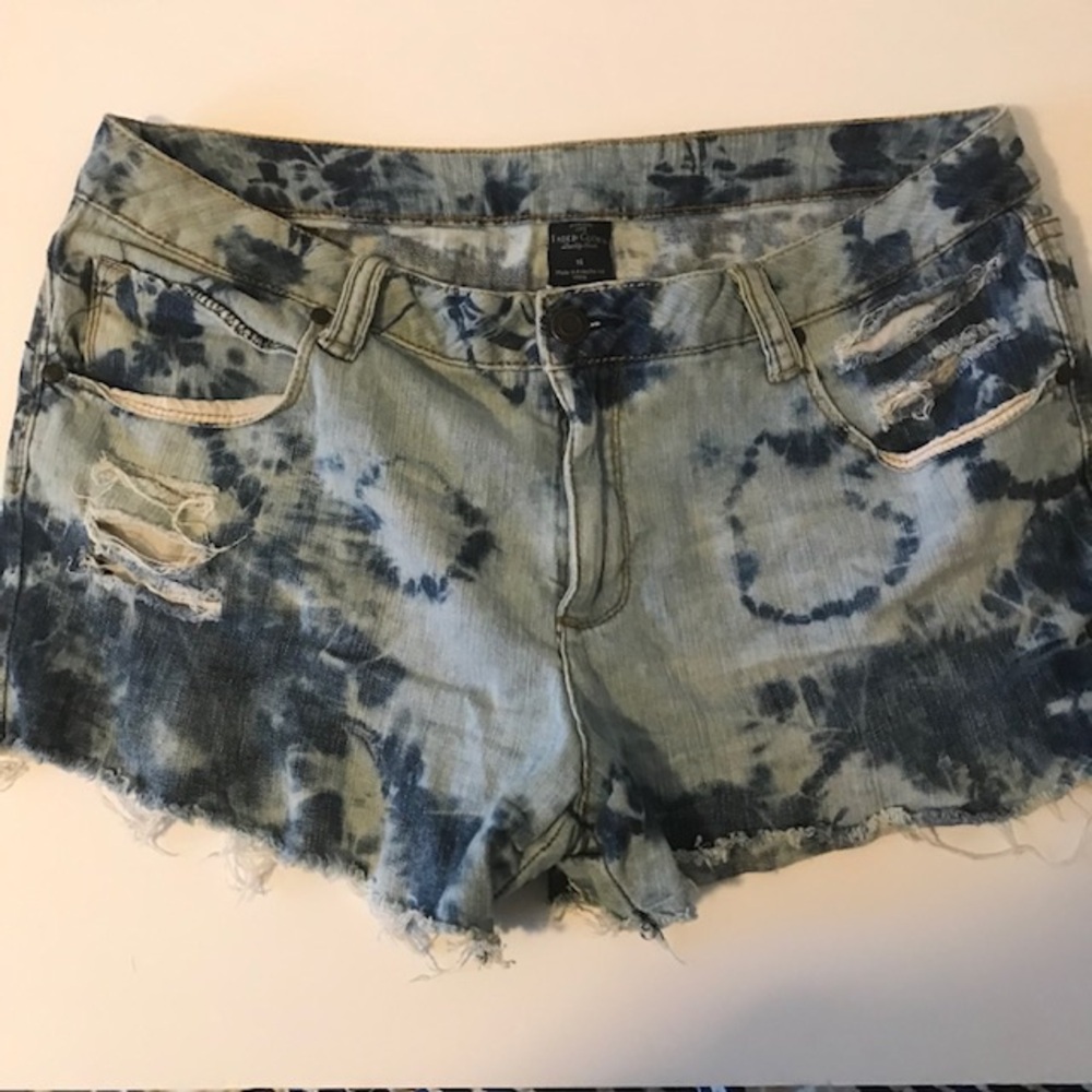 Bleached denim cutoff shorts faded glory 16
